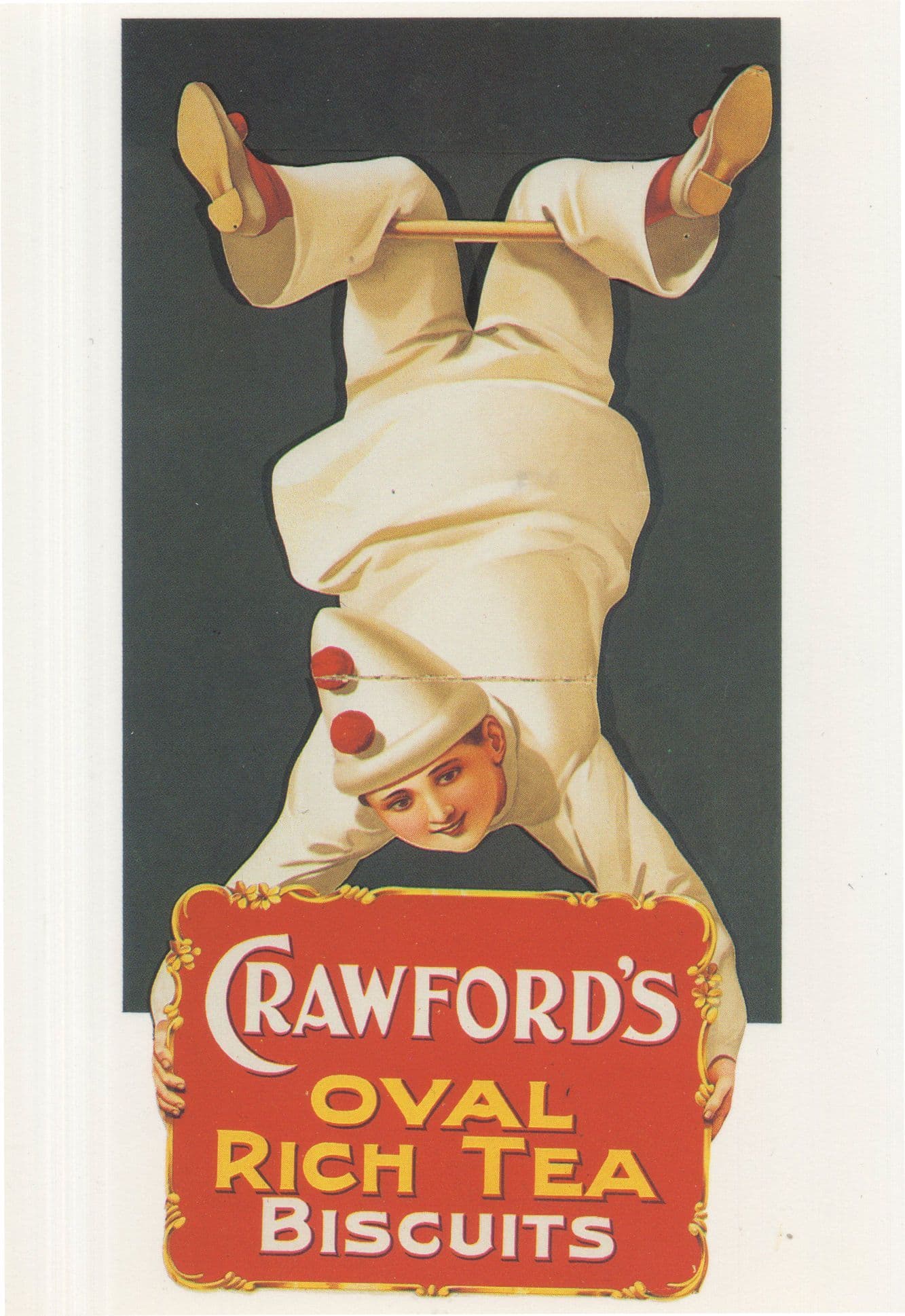 Crawfords Rich Tea Biscuits Circus Acrobat Clown Advertising Postcard