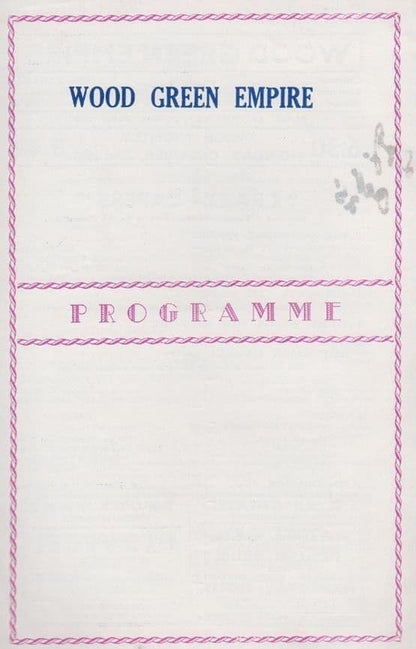 Crazy Gang Capers Musical Comedy Wood Green London Theatre Programme