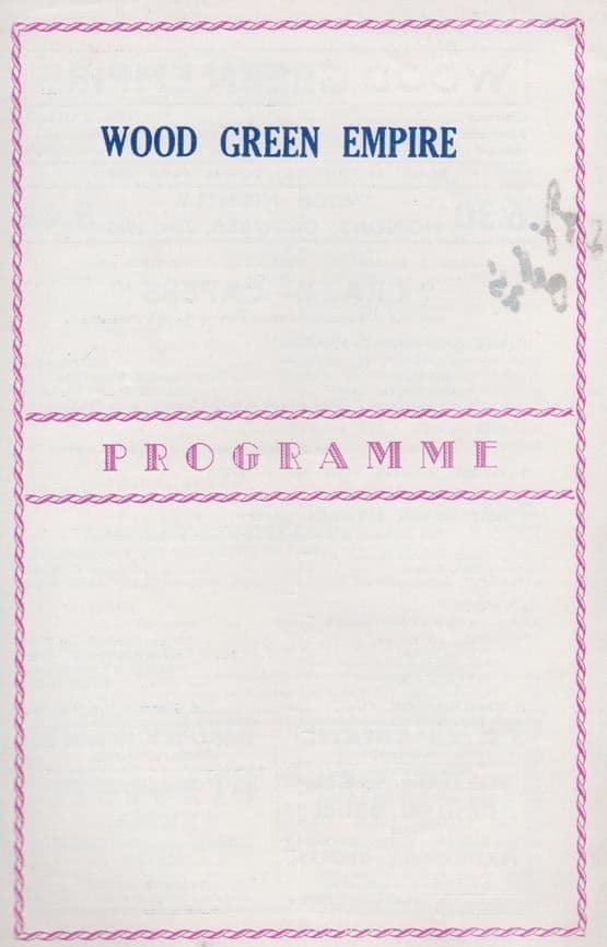 Crazy Gang Capers Musical Comedy Wood Green London Theatre Programme