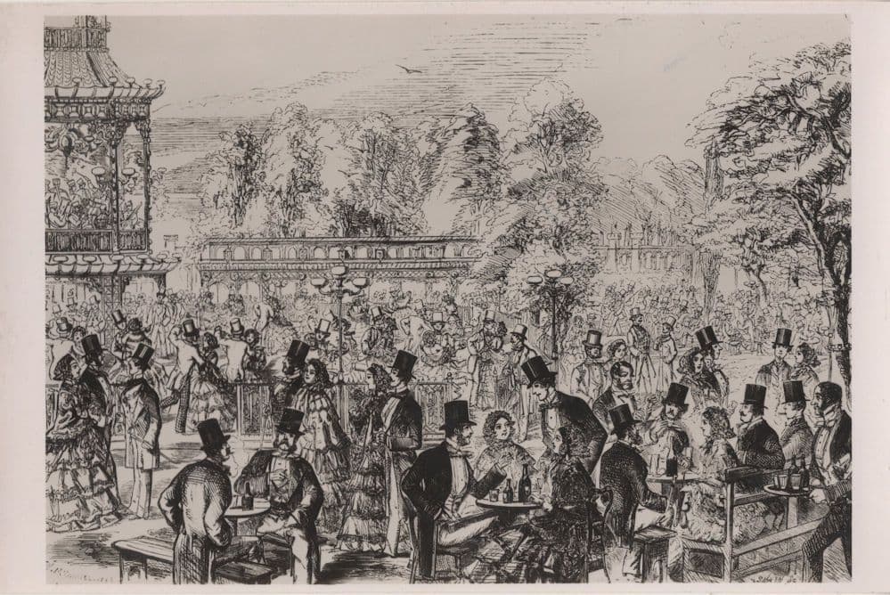Cremorne Gardens Chelsea Society London Postcard