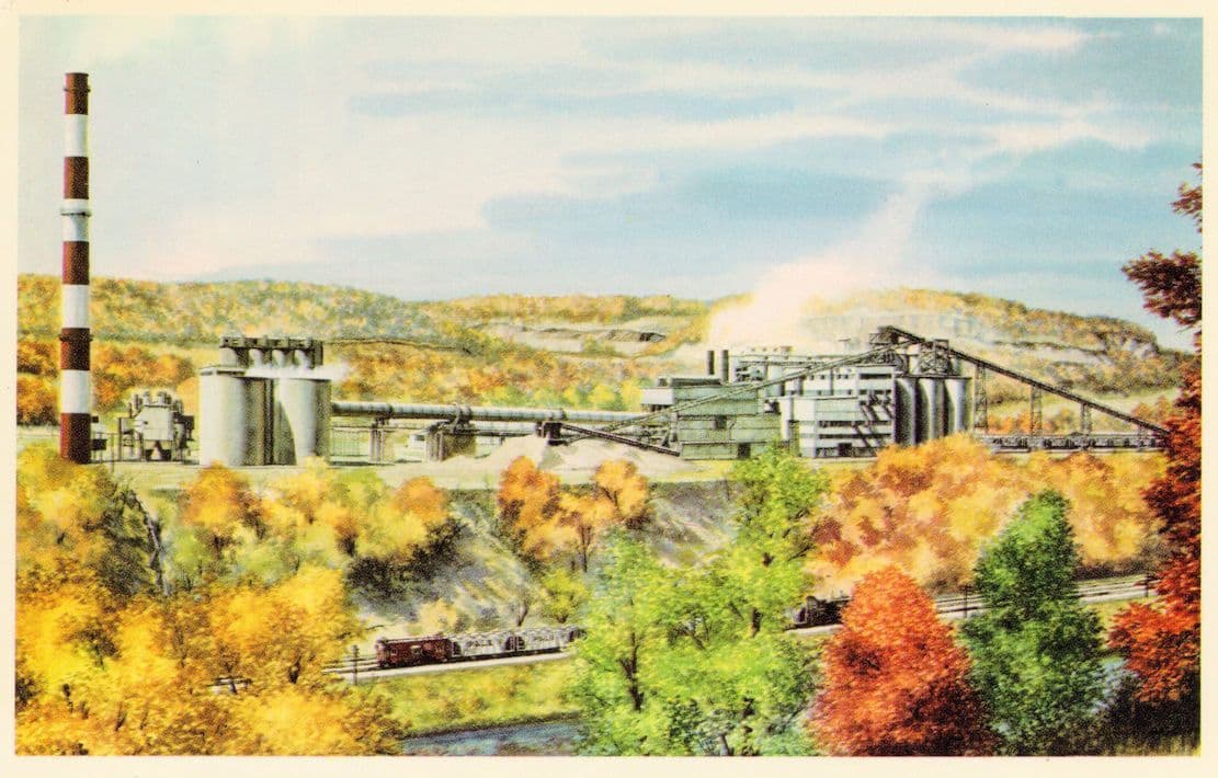 Crescentdale Park Cement Company Pittsburgh & Lake Erie Railroad Old Postcard