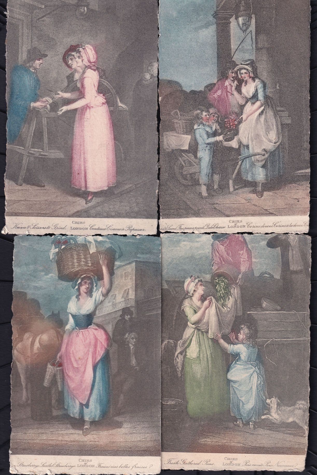 Cries Of London Street Vendor Food 12 x Antique Postcard s