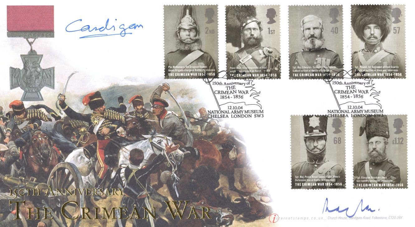 Crimean War Lord Raglan Earl Of Cardigan Benham Military MULTI Hand Signed FDC