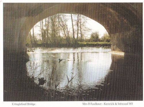 Cringleford Bridge at Dusk Rare Norfolk Postcard