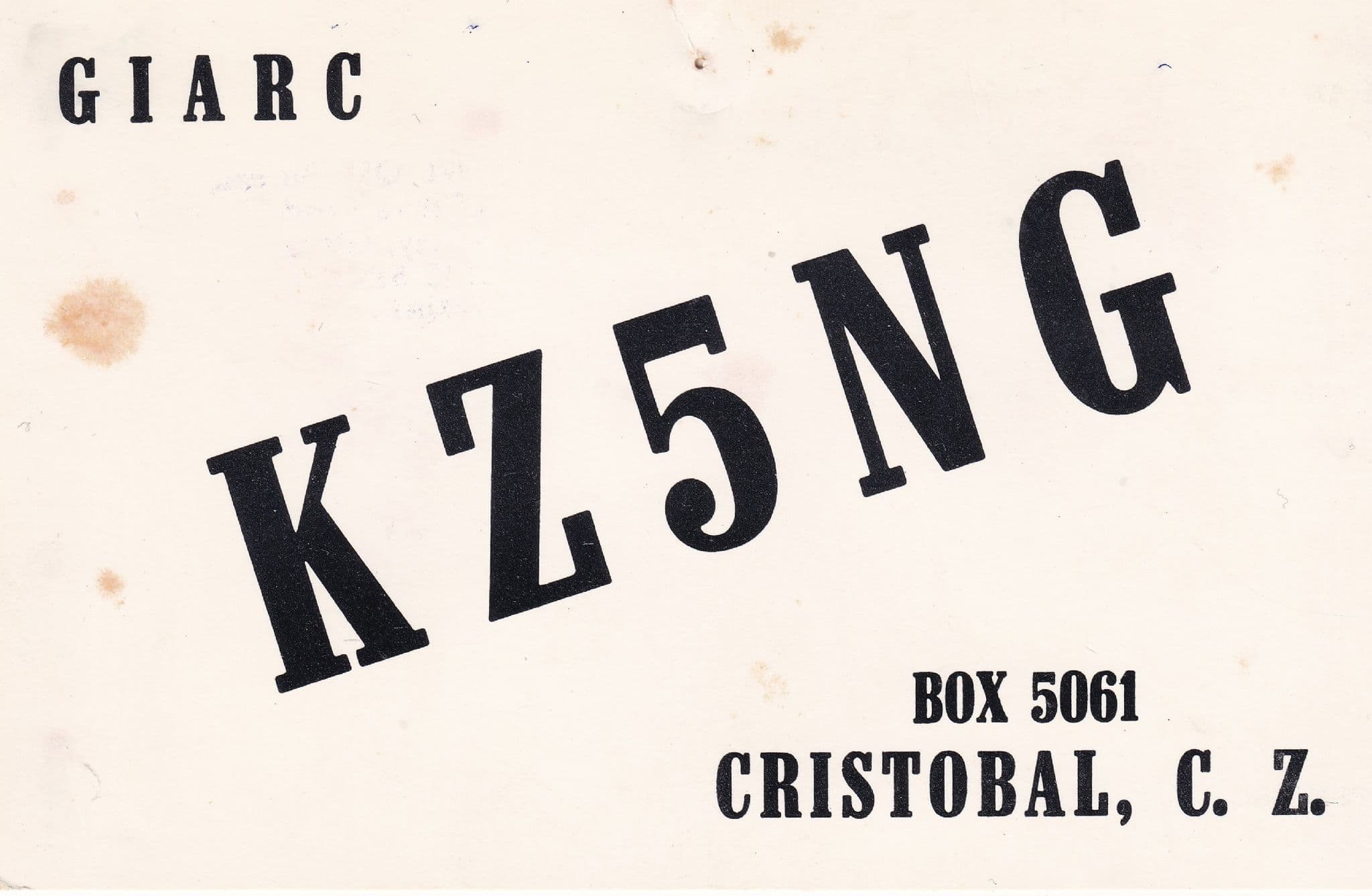 Cristobal Czech Republic QSL Soviet 1960s Amateur Radio Card