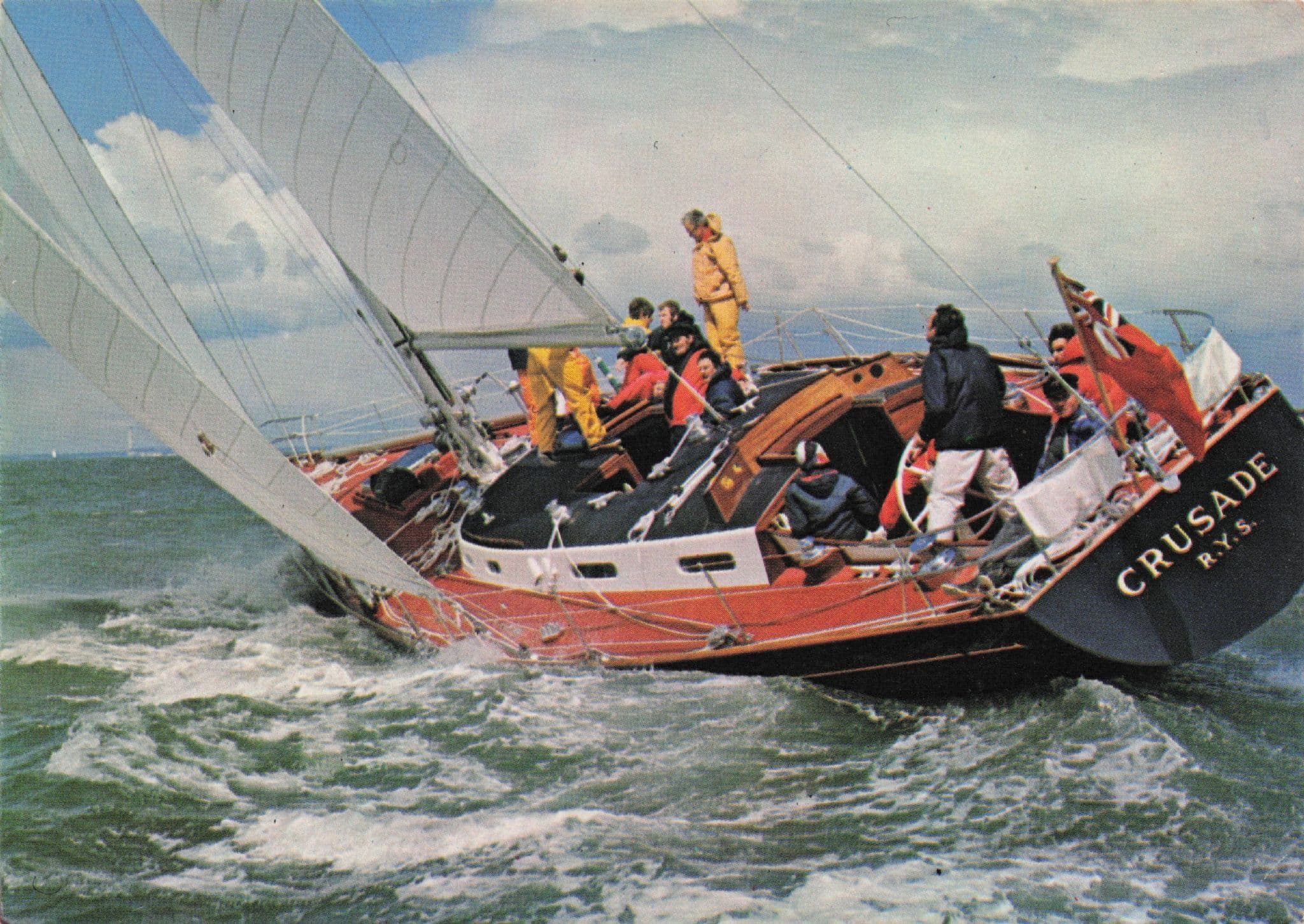 Crusade Cowes Regatta Racing Sailing Boat Southampton Postcard