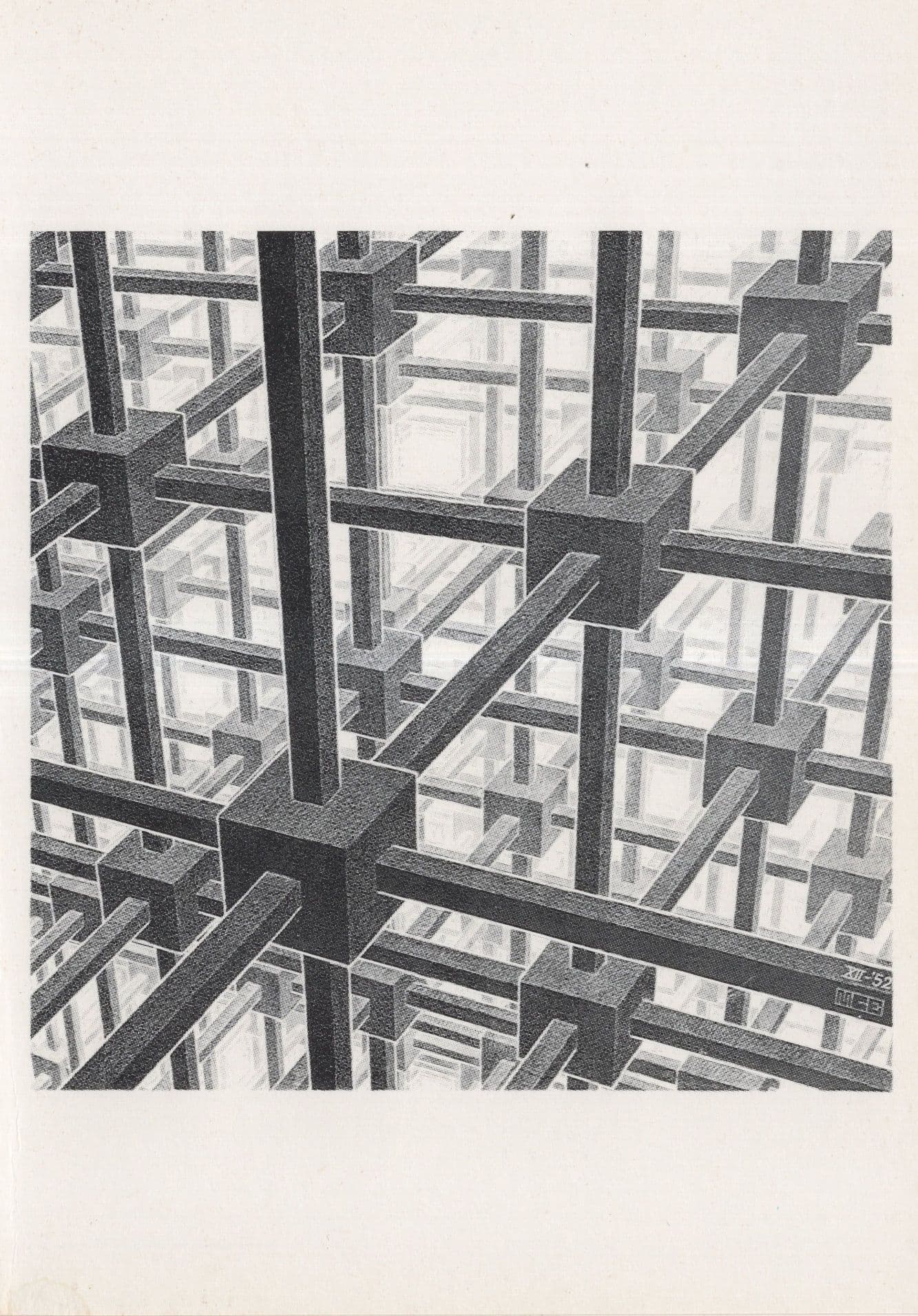 Cubic Space Division MC Escher Dutch Artist Painting Postcard