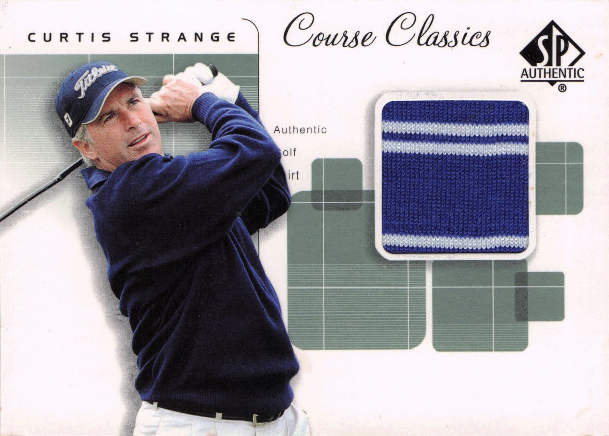 Curtis Strange Course Classics 2002 Upper Deck Real Relic Shirt Card