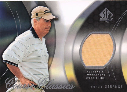 Curtis Strange Course Classics 2004 Authentic Tournament Upper Deck Golf Shirt Card