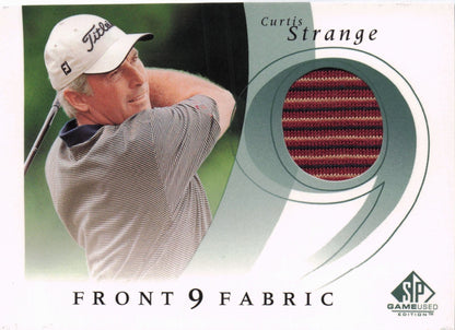 Curtis Strange Front 9 Fabric 2002 Upper Deck Authentic Shirt Card