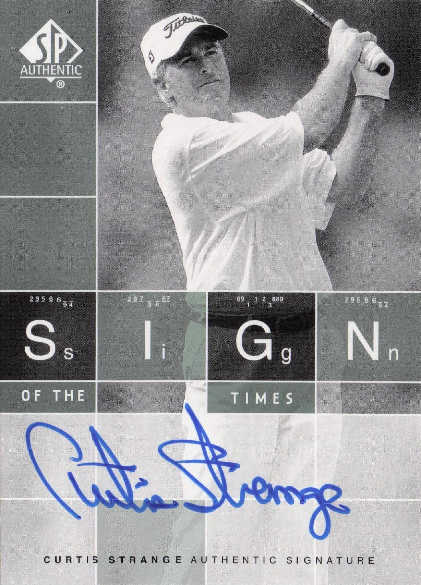 Curtis Strange Sign Of The Times Hand Signed 2002 SP Golf Autograph Card