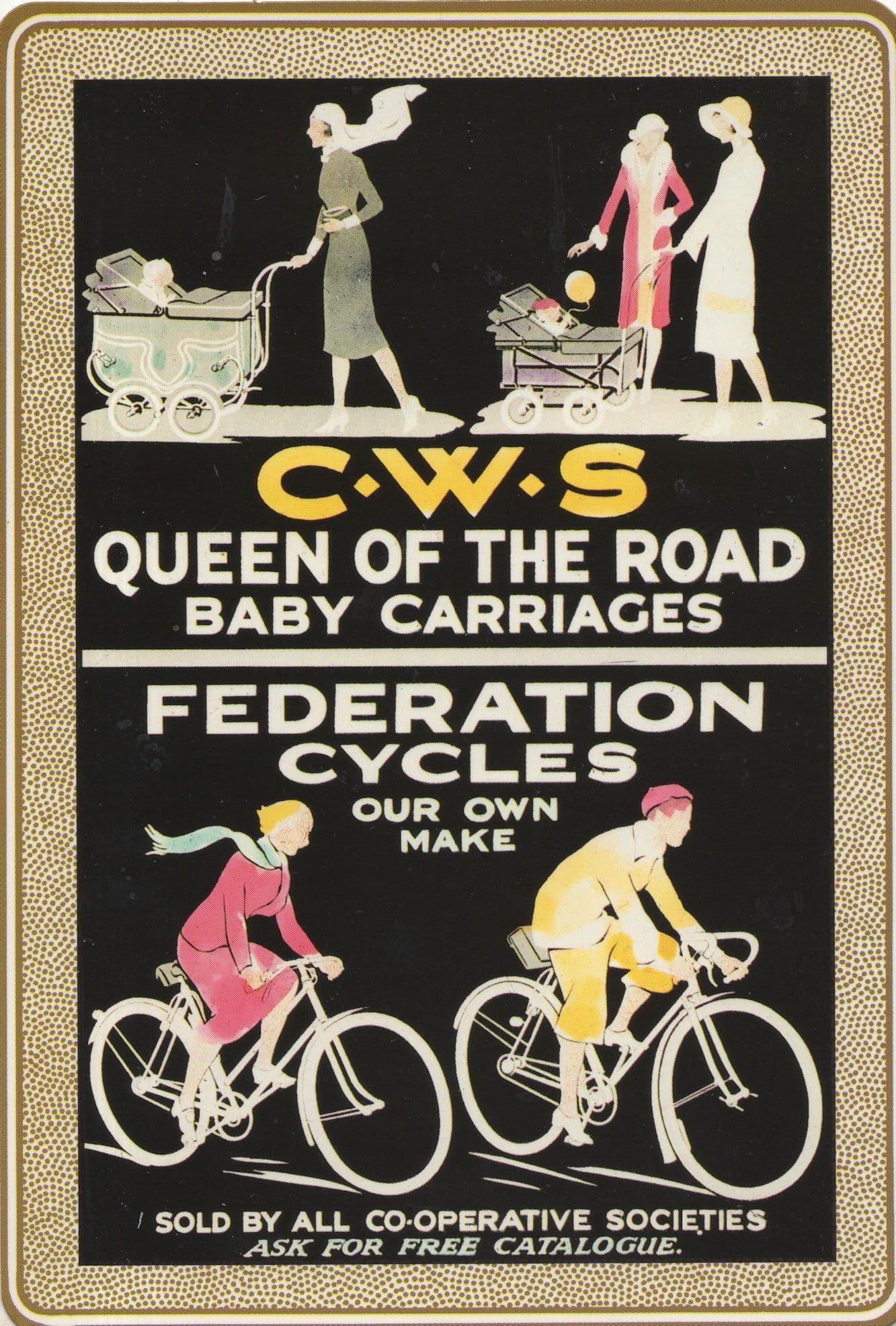 CWS Queen Of The Road Co-Operative Society Advertising Postcard