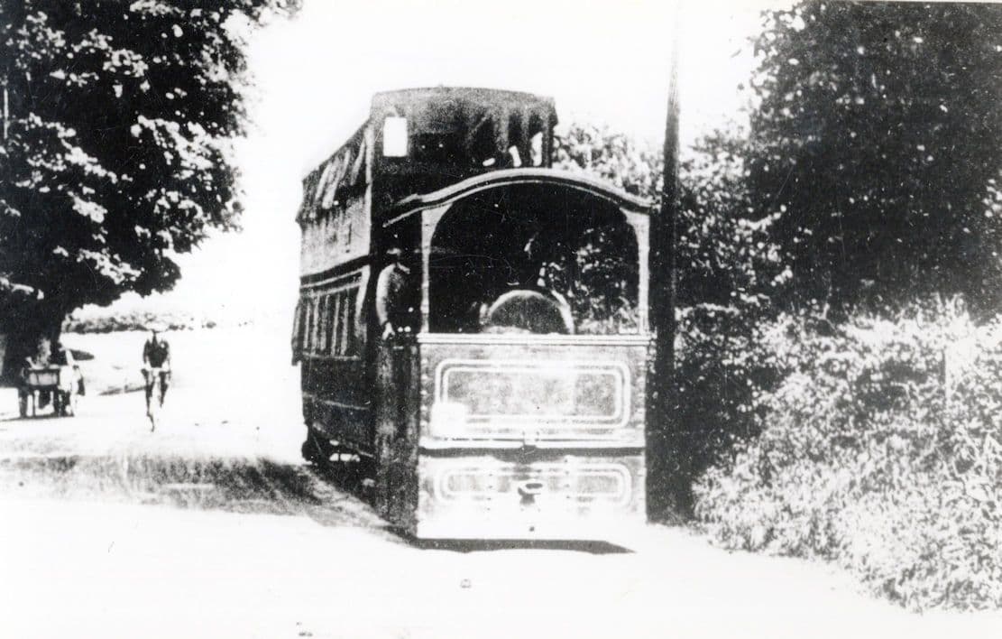 Cyclist Passing Wolverton Milton Keynes & SS Tramway Old Postcard PB Photo