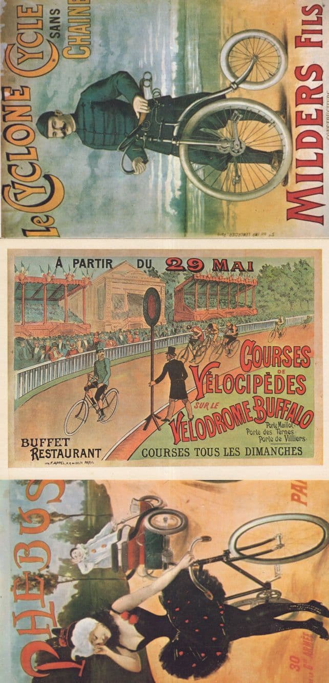 Cyclone Chaine 3x French Antique Bicycle Poster Repro Postcard s