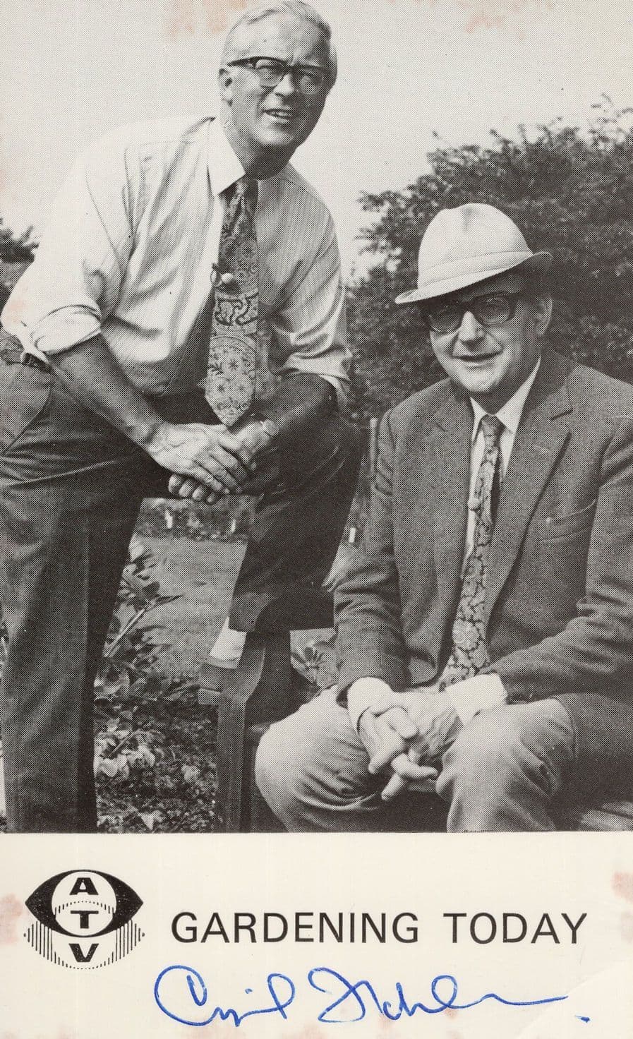 Cyril Fletcher ATV Gardening Today TV Show Old Hand Signed Photo
