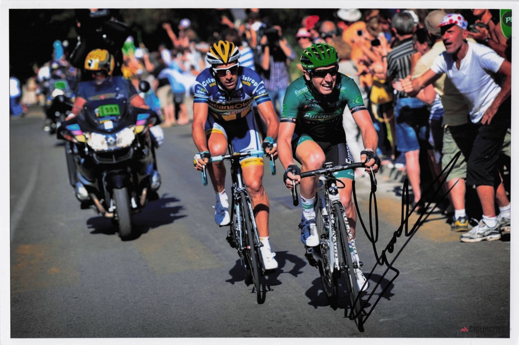 Cyril Gautier French Cyclist Europcar 12x8 Large Hand Signed Photo