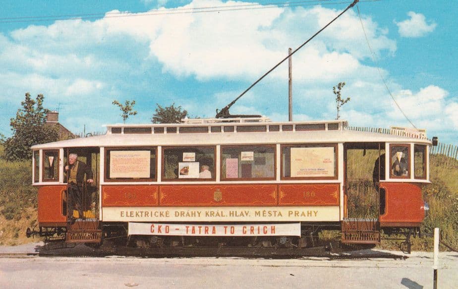 Czechoslovakia Prague Bus Tram No 180 Rare Postcard
