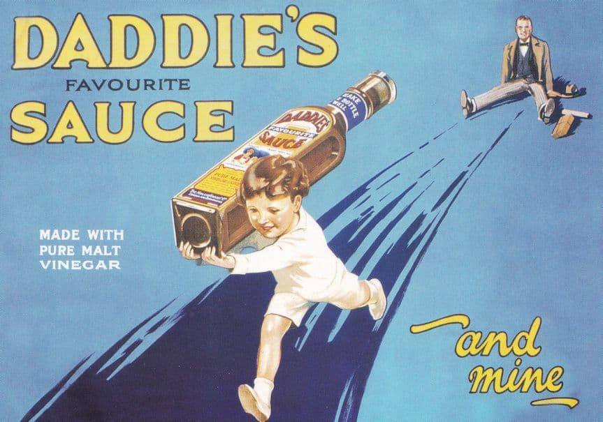 Daddies Favourite Sauce Ketchup Rare Advertising Postcard