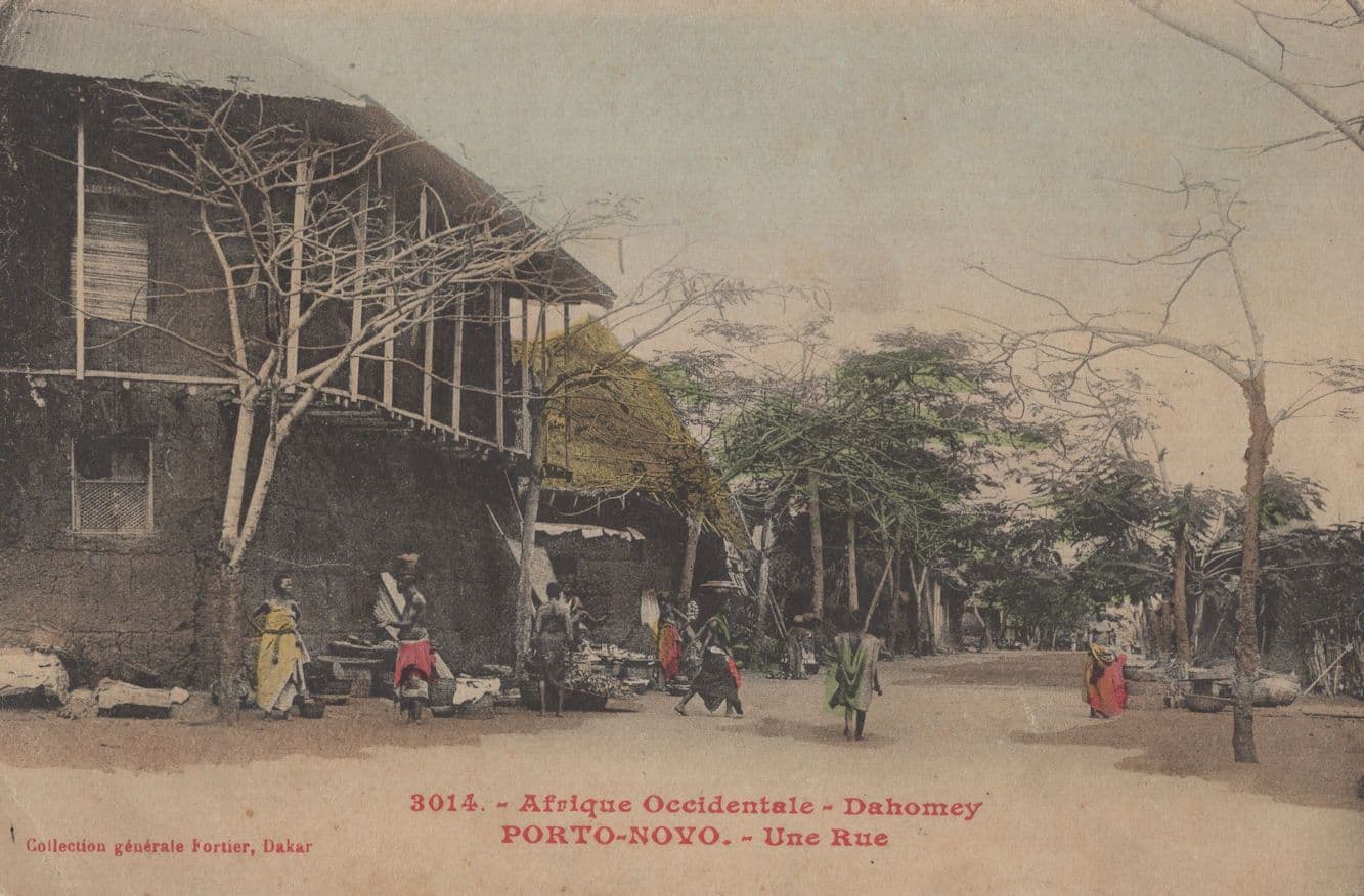 Dahomey Africa Dakar Antique Une Rue African Street Old Postcard