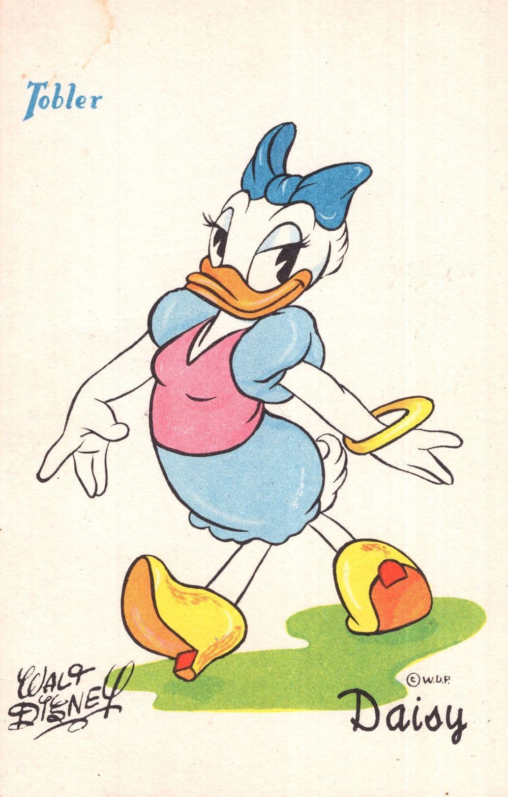 Daisy of Donald Duck Tobler Walt Disney Vintage French Postcard