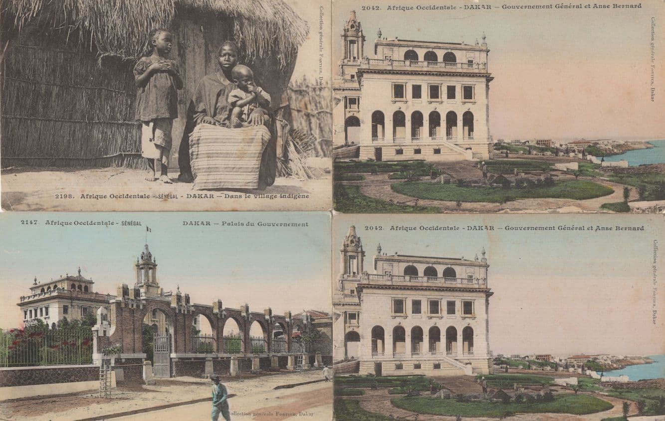 Dakar Village Children Palais De Government 4x African Postcard s