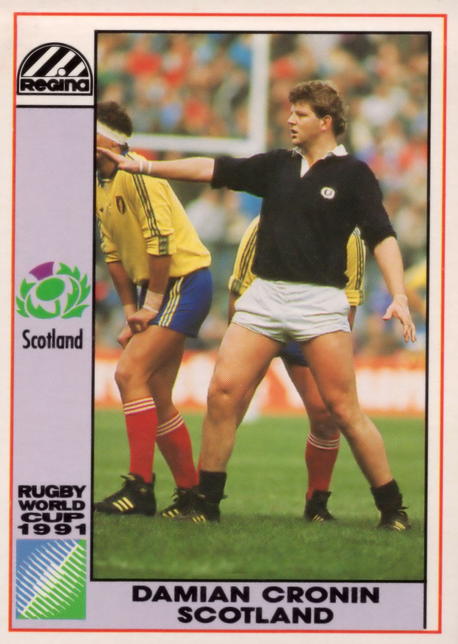 Damian Cronin Scotland Hand Signed Rugby 1991 World Cup Card Photo