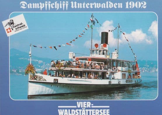 Dampffchiff Unterwalden 1902 German Cruise Ship Liner Postcard