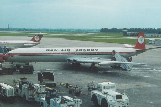Dan Air Comet G-BDIT at Manchester Airport Limited Edition of 250 Postcard