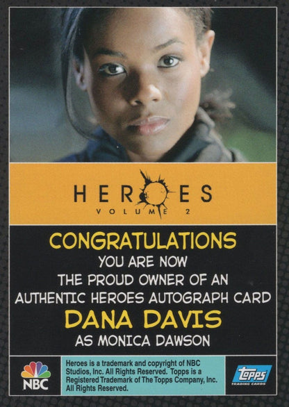 Dana Davis Heroes TV Show Hand Signed Autograph Card Photo