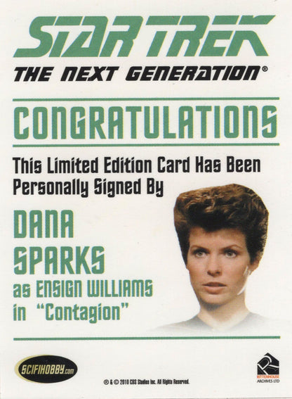 Dana Sparks as Ensign Williams Star Trek Hand Signed Autograph Card