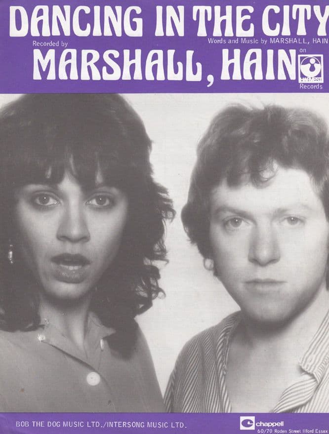 Dancing In The City Marshall Hain 1970s Sheet Music
