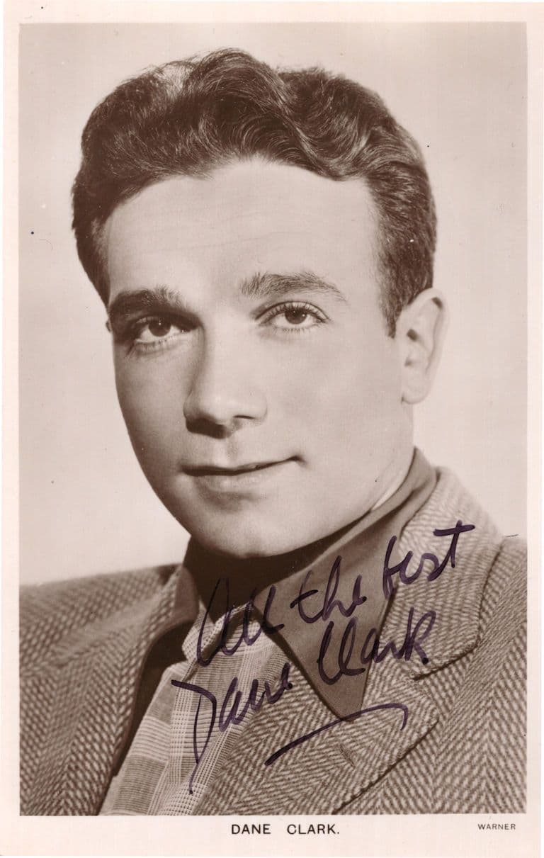 Dane Clark Signed Antique Photo