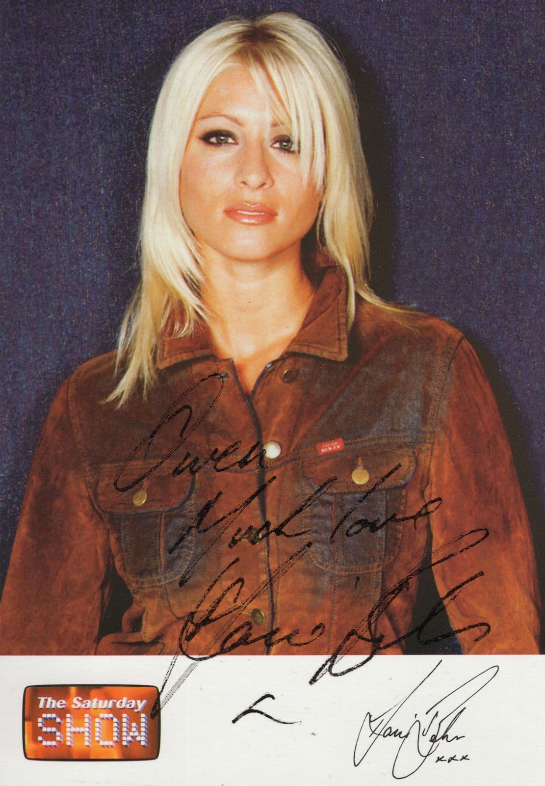 Dani Behr Saturday Show The Big Breakfast Hand Signed Photo