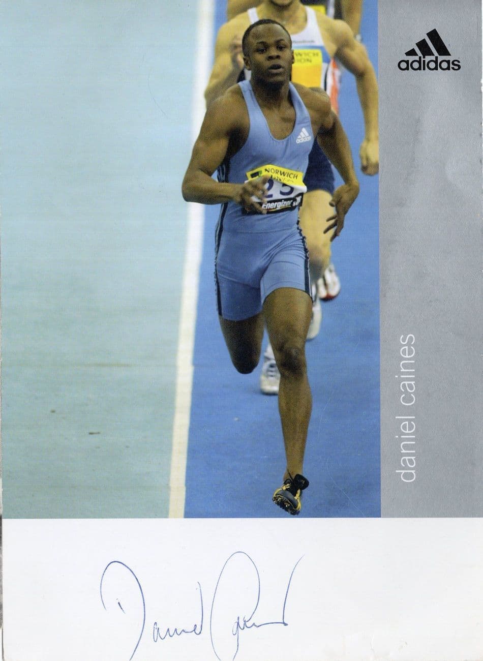 Daniel Caines GB Olympics Athletics Large Hand Signed Photo