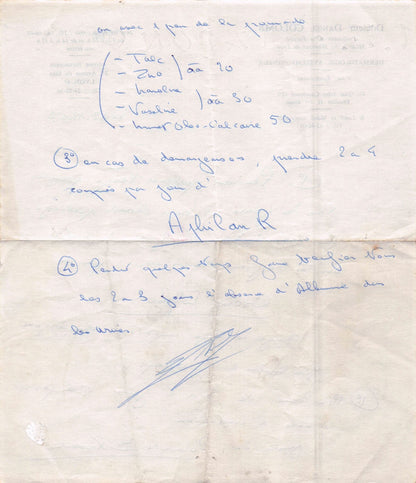 Daniel Colomb 1960s French Professor Dermatologist Hand Signed Letter