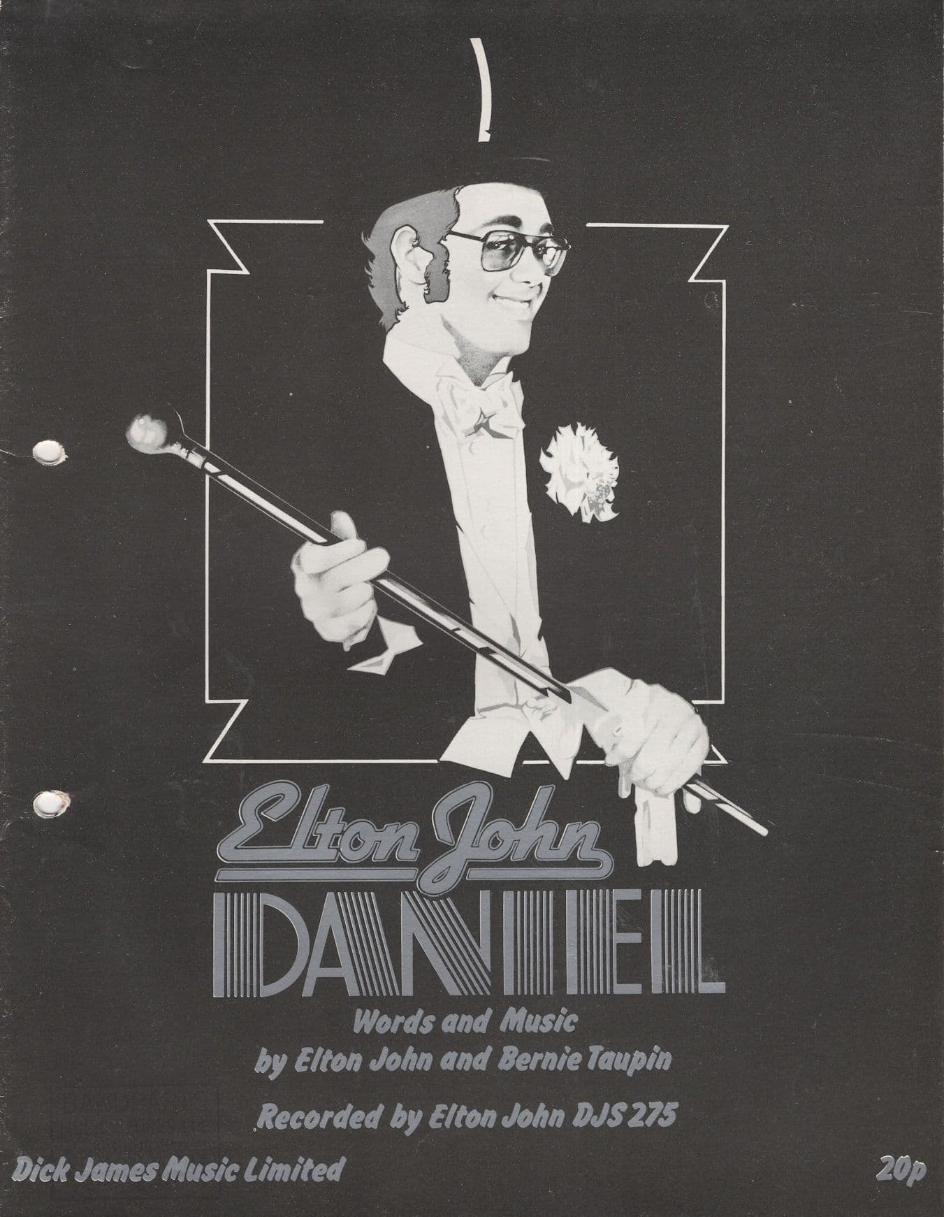 Daniel V Rare Elton John 1970s Sheet Music Please Read