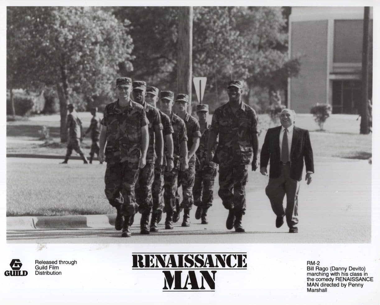 Danny Devito in Renaissance Man Film 10x8 Monochrome Movie Photo