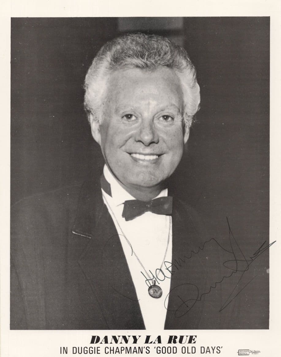 Danny La Rue in BBC TV The Good Old Days 10x8 Hand Signed Photo