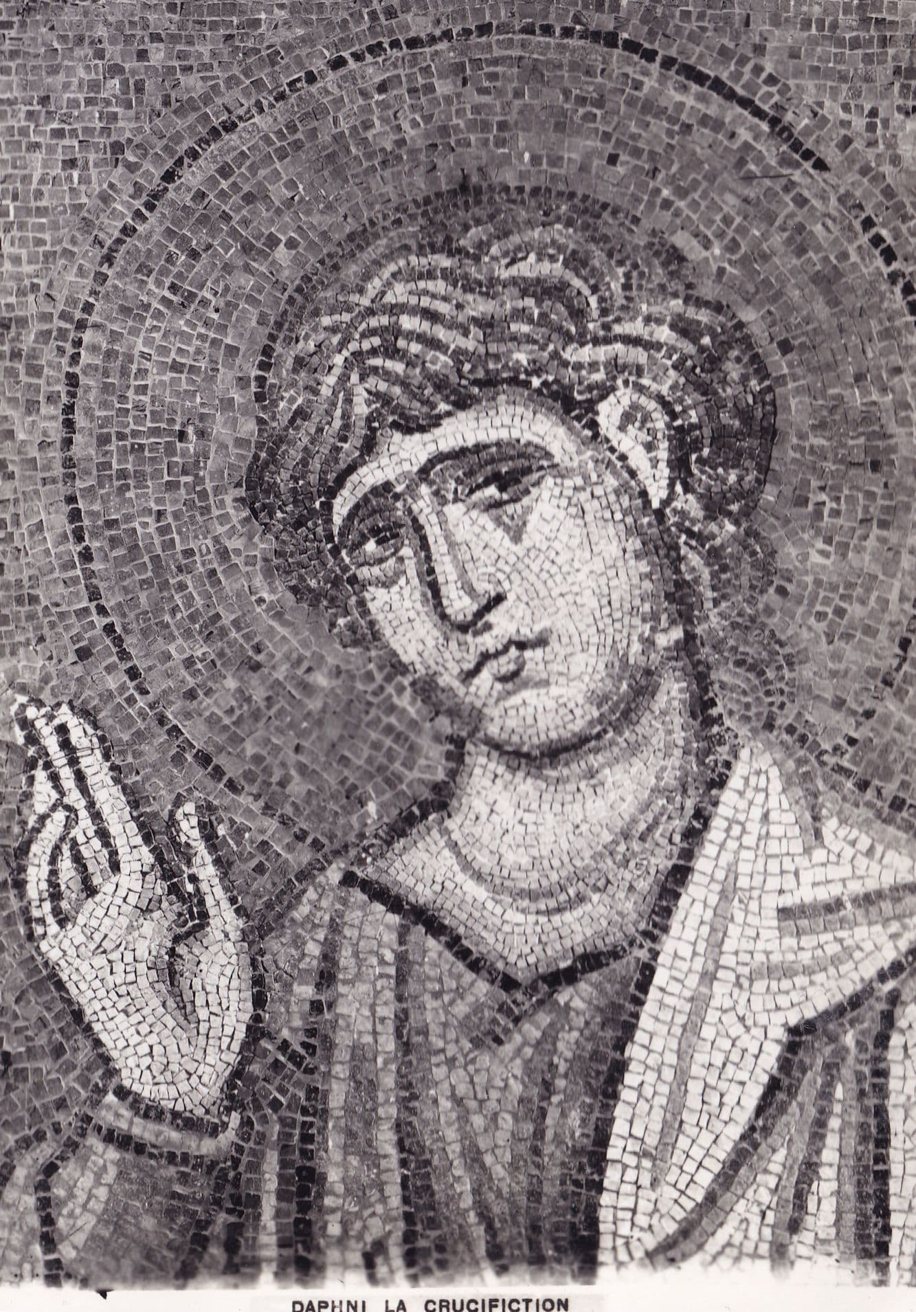 Daphni The Crucifixion Mosaic Athens Greek Mosaic Old Postcard