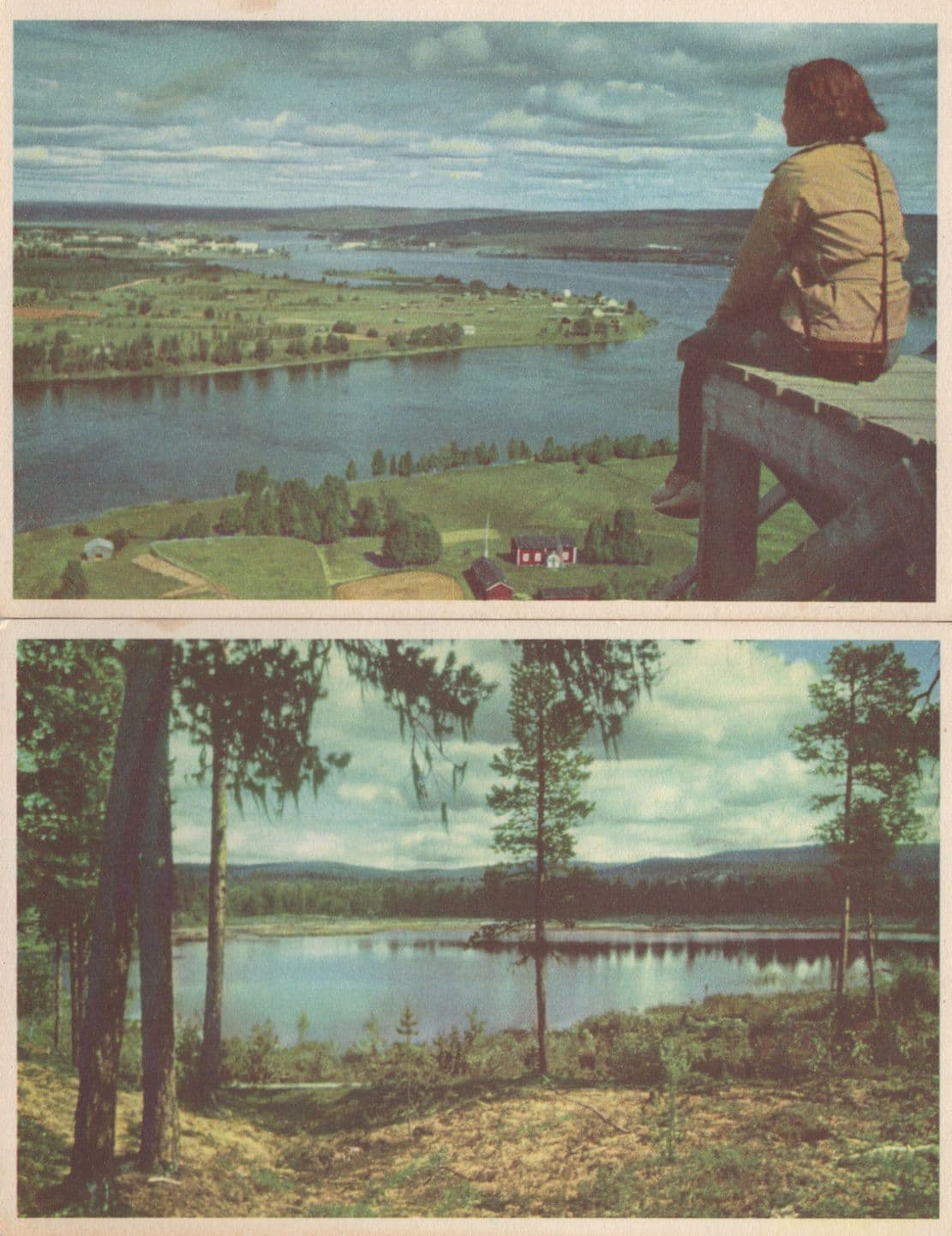 Daredevil Finland Lady in Suomi 2x Postcard s