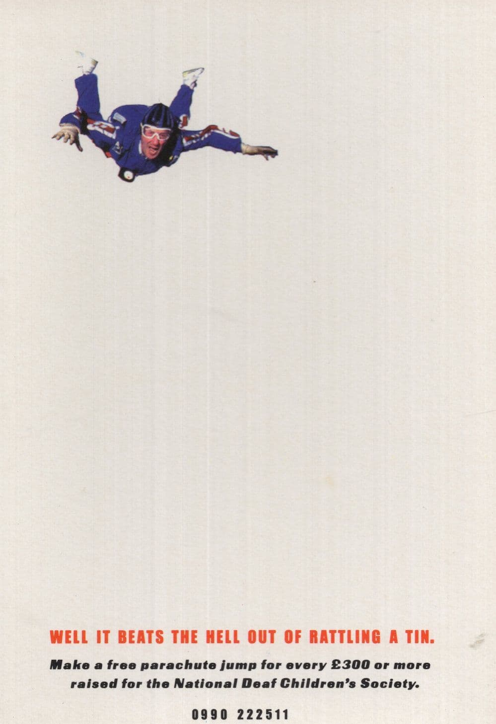 Daredevil Parachute Jump Invitation Advertising Postcard