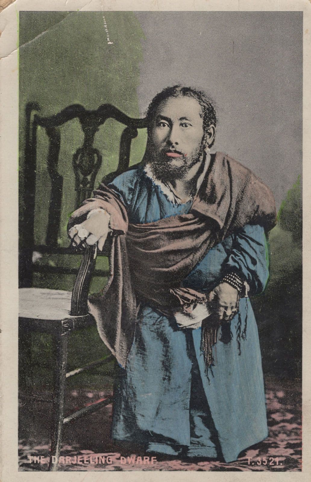 Darjeeling Indian Midget Dwarf Old Real Photo Postcard