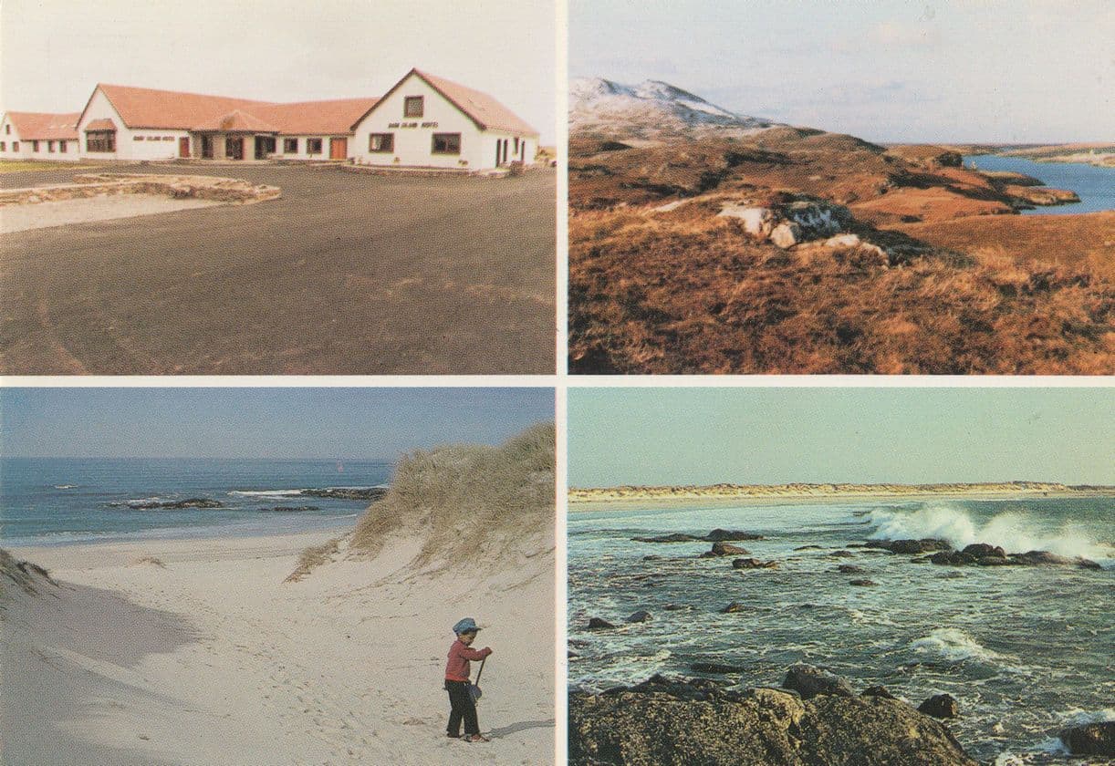Dark Island Hotel Isle of Benbecula Scottish Postcard