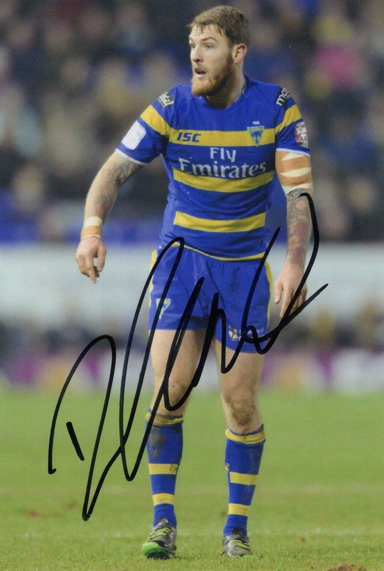 Daryl Clark Warrington Wolves Castleford Tigers Hand Signed Rugby Photo