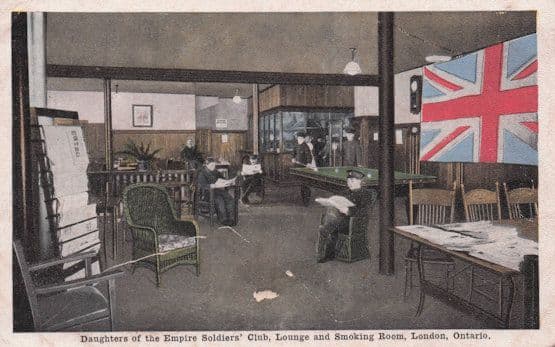 Daughters Of Soldiers Ontario Snooker London Club Canada Old Postcard