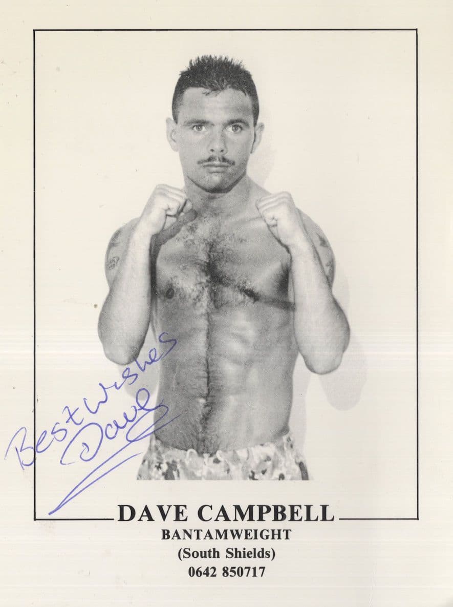 Dave Campbell Boxer South Shields Boxing Hand Signed Publicity Photo