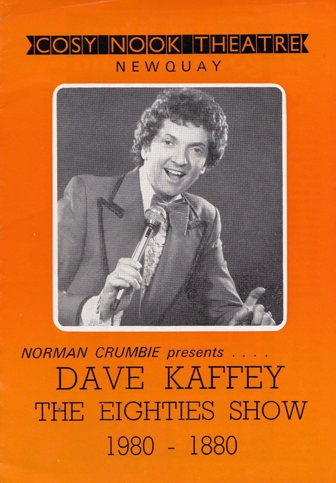 Dave Kaffey of New Faces Newquay Cornwall Theatre Programme