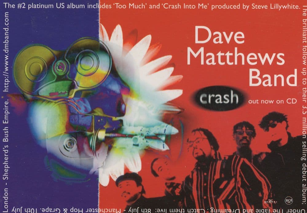Dave Matthews Band Crash CD Advertising Postcard