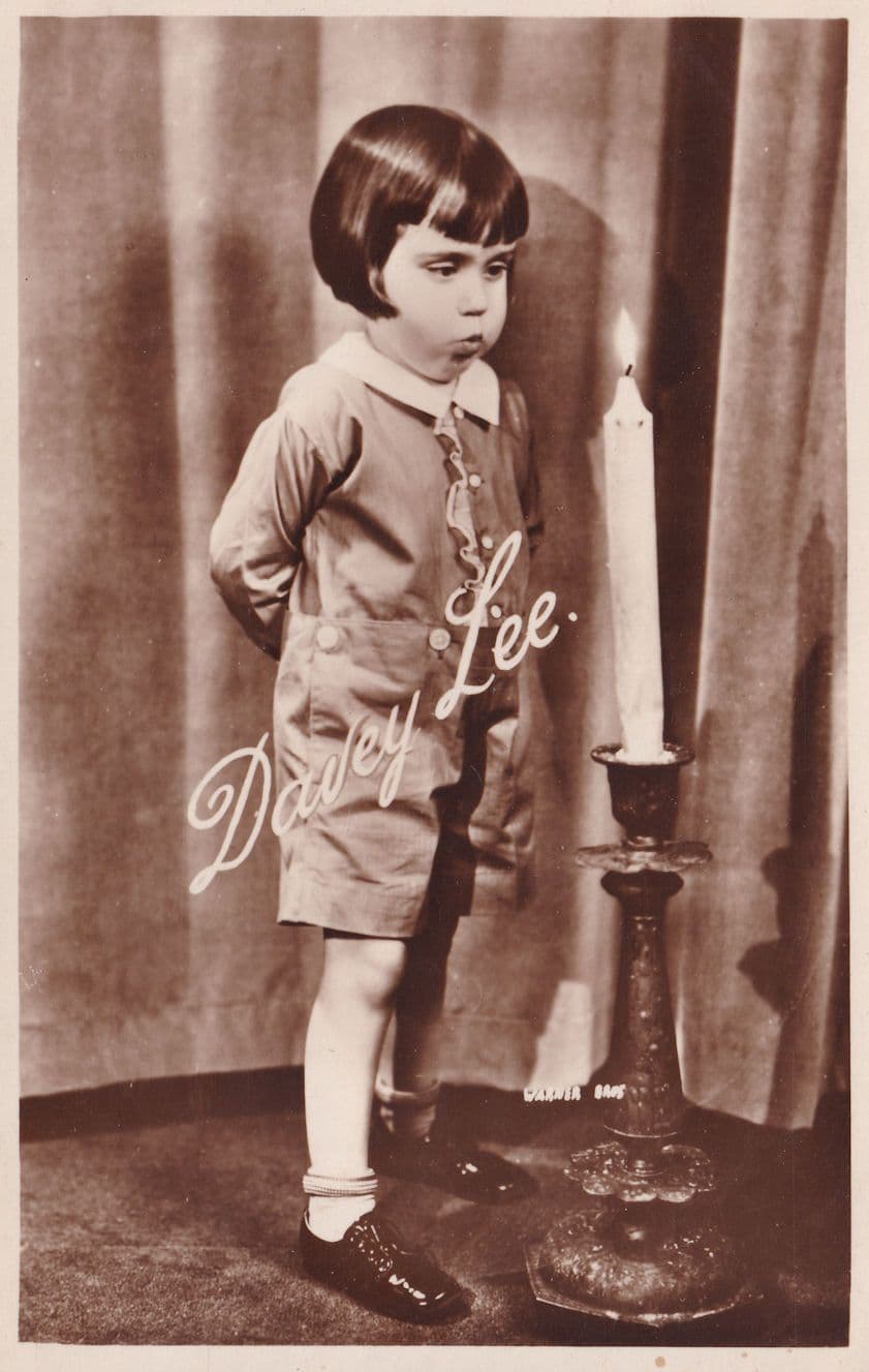 Davey Lee Child Movie Film Star Antique Postcard