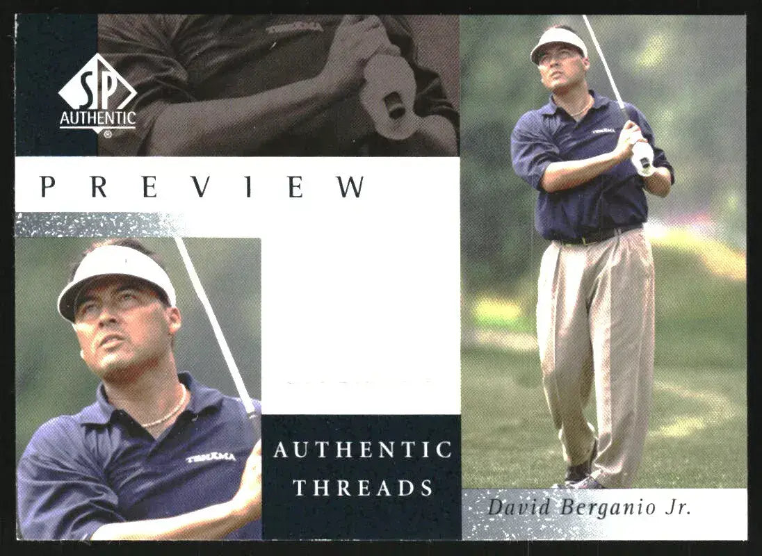 David Berganio Jnr Upper Deck Worn Shirt Golf Tour Rare Limited Threads Card